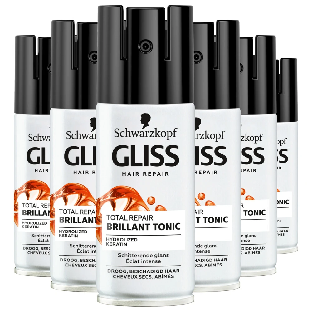 6x Gliss Total Repair Brillant Tonic 3 6x Gliss Total Repair Brillant Tonic