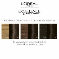 L'Oreal Lu0027Oréal Excellence Cool Cream 4.11 - Ultra Ash Bruin -Plein 1011788 4