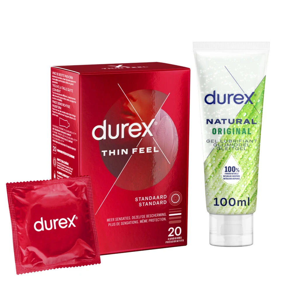 Durex Thin Feel Condooms En Natural Glijmiddel Pakket 3 Durex Thin Feel Condooms En Natural Glijmiddel Pakket