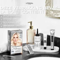 L'Oreal Lu0027Oréal Preference Haarkleuring Ultra Platinum - Platinum Blond - Ontkleuring 9 L'Oreal Lu0027Oréal Preference Haarkleuring Ultra Platinum - Platinum Blond - Ontkleuring -Plein 1018806 4