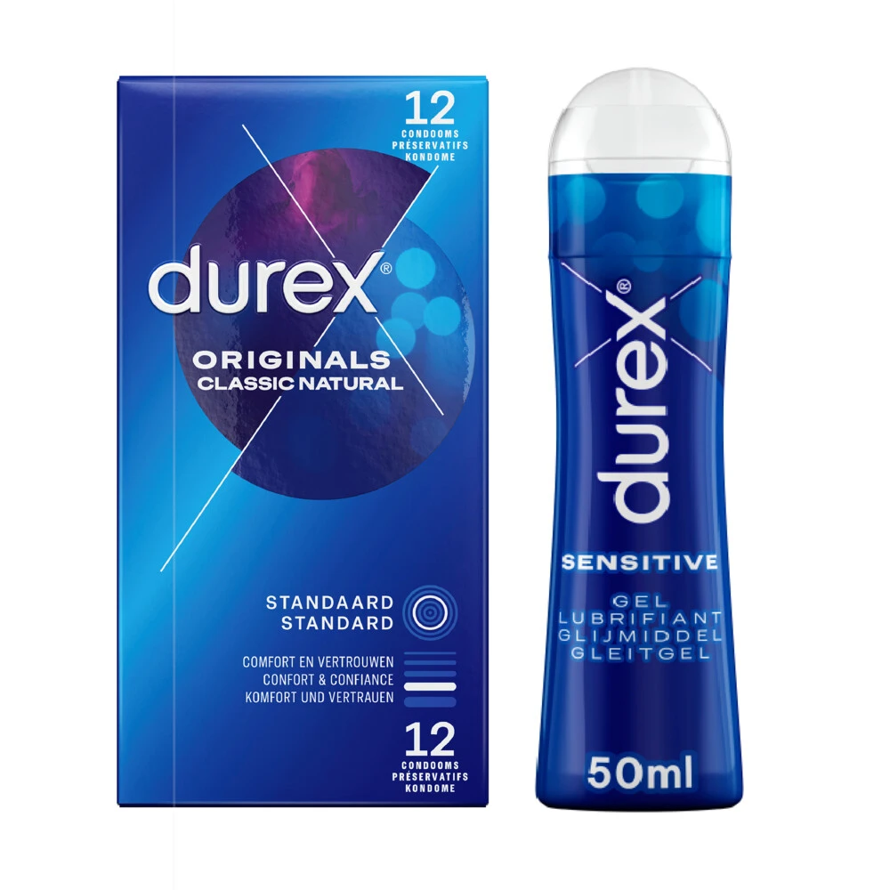 Durex Condooms Classic Natural En Glijmiddel Play Sensitive Pakket 3 Durex Condooms Classic Natural En Glijmiddel Play Sensitive Pakket