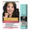 L'Oreal Lu0027Oréal Excellence Creme 1 Zwart + Magic Retouch Uitgroeispray Zwart 75 Ml Pakket -Plein 1029956