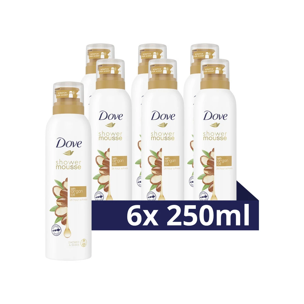 6x Dove Shower Foam Argan Oil 3 6x Dove Shower Foam Argan Oil