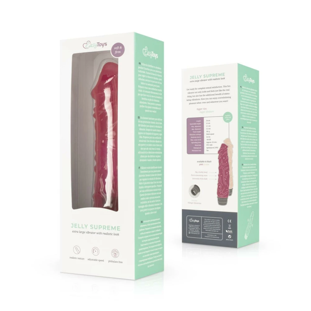 Easytoys Realistische Vibrator Jelly Supreme 4 Easytoys Realistische Vibrator Jelly Supreme - Afbeelding 2