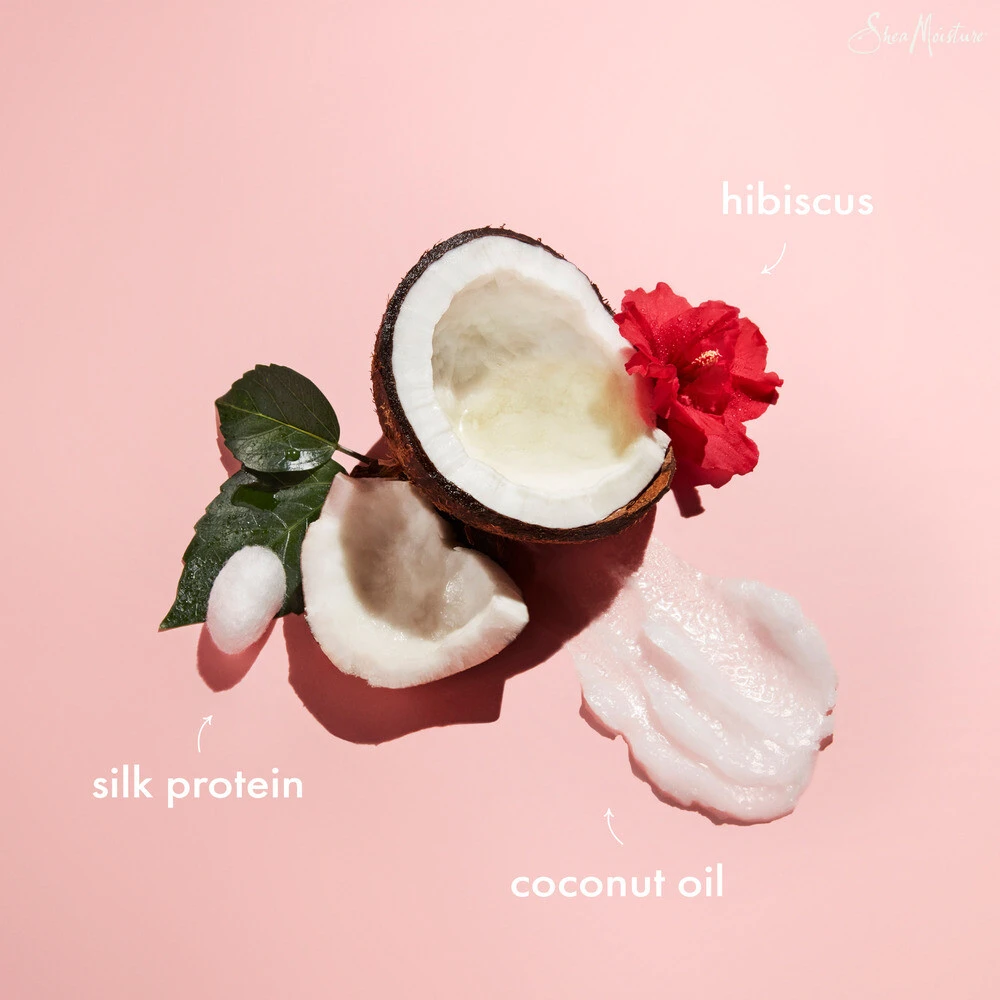 Shea Moisture Coconut & Hibiscus Curl & Shine Conditioner 5 Shea Moisture Coconut & Hibiscus Curl & Shine Conditioner - Afbeelding 3