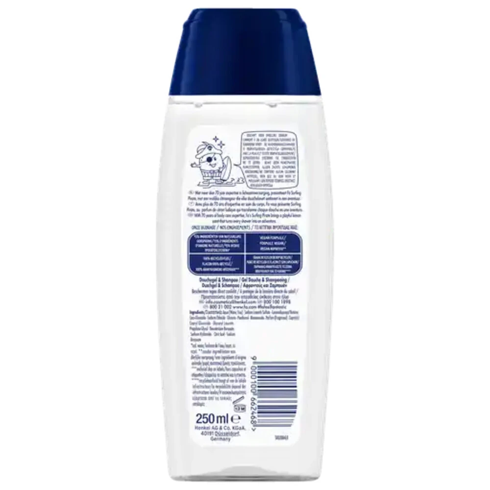 6x Fa Kids Douchegel & Shampoo Pirate 4 6x Fa Kids Douchegel & Shampoo Pirate - Afbeelding 2