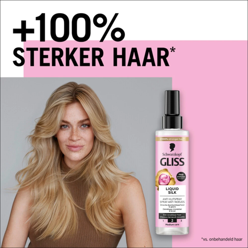 6x Gliss Anti-Klit Spray Liquid Silk 5 6x Gliss Anti-Klit Spray Liquid Silk - Afbeelding 3