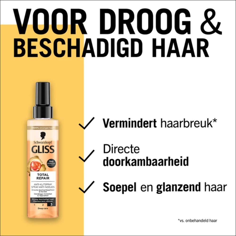 6x Gliss Anti-klit Spray Total Repair 6 6x Gliss Anti-klit Spray Total Repair - Afbeelding 4