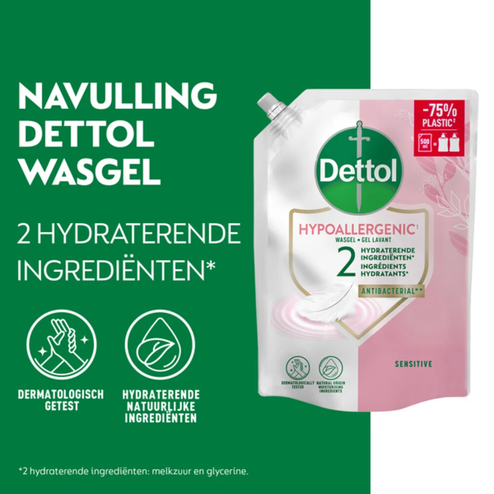 6x Dettol Refill Handzeep Sensitive 4 6x Dettol Refill Handzeep Sensitive - Afbeelding 2