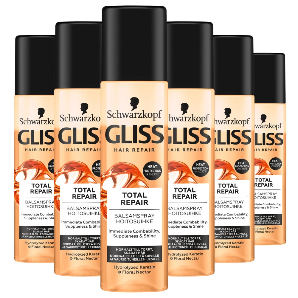 6x Gliss Anti-klit Spray Total Repair 3 6x Gliss Anti-klit Spray Total Repair