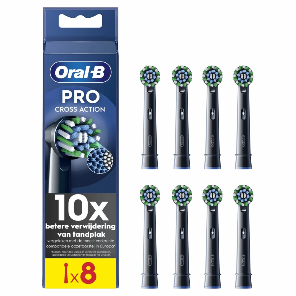 Oral B Oral-B Opzetborstels Pro Cross Action Zwart 3 Oral B Oral-B Opzetborstels Pro Cross Action Zwart