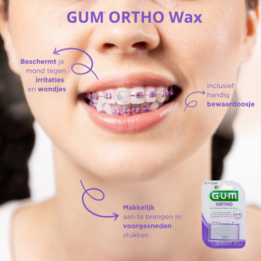 GUM® 3x GUM Ortho Wax 5 GUM® 3x GUM Ortho Wax - Afbeelding 3