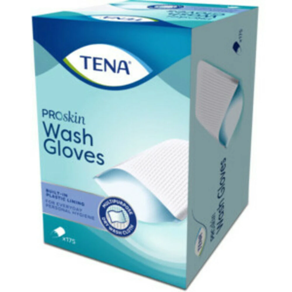 TENA Wash Glove Plastic Binnenkant 3 TENA Wash Glove Plastic Binnenkant