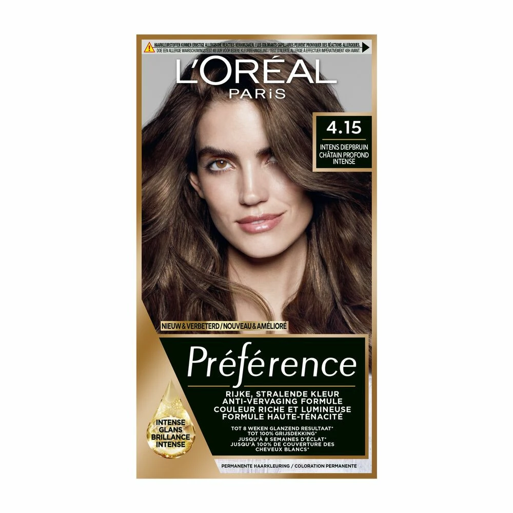 L'Oreal Lu0027Oréal Preference Haarkleuring 4.15 Caracas - Diep Kastanjebruin 3 L'Oreal Lu0027Oréal Preference Haarkleuring 4.15 Caracas - Diep Kastanjebruin